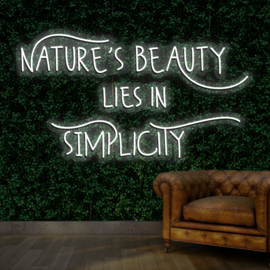 Nature's beauty lies in simplicity