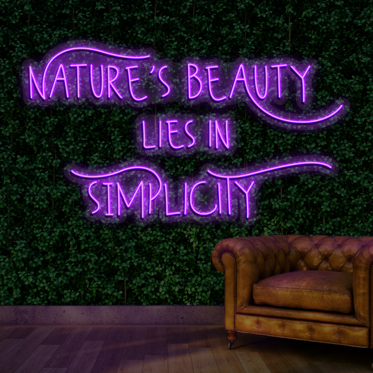 Nature's beauty lies in simplicity