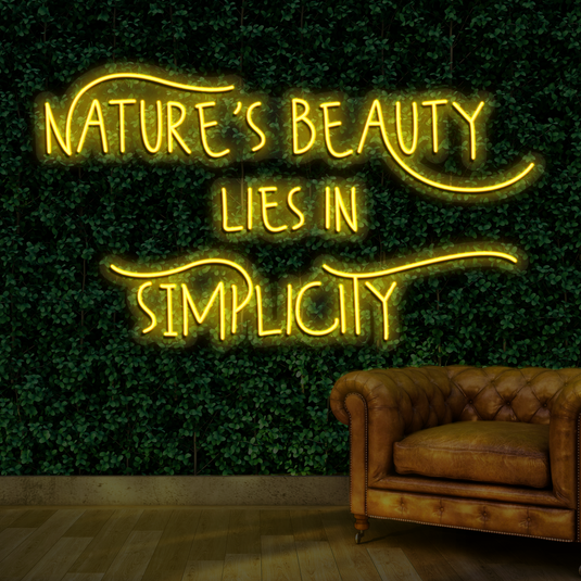 Nature's beauty lies in simplicity