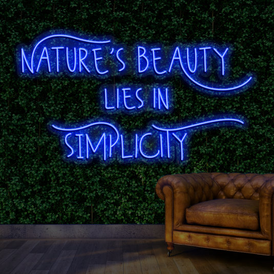 Nature's beauty lies in simplicity