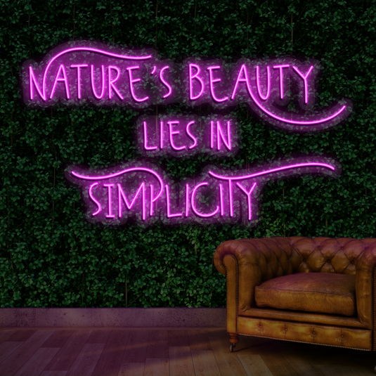 Nature's beauty lies in simplicity