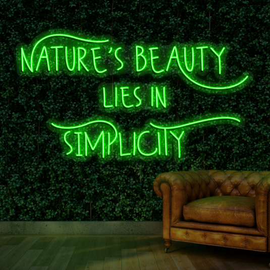 Nature's beauty lies in simplicity